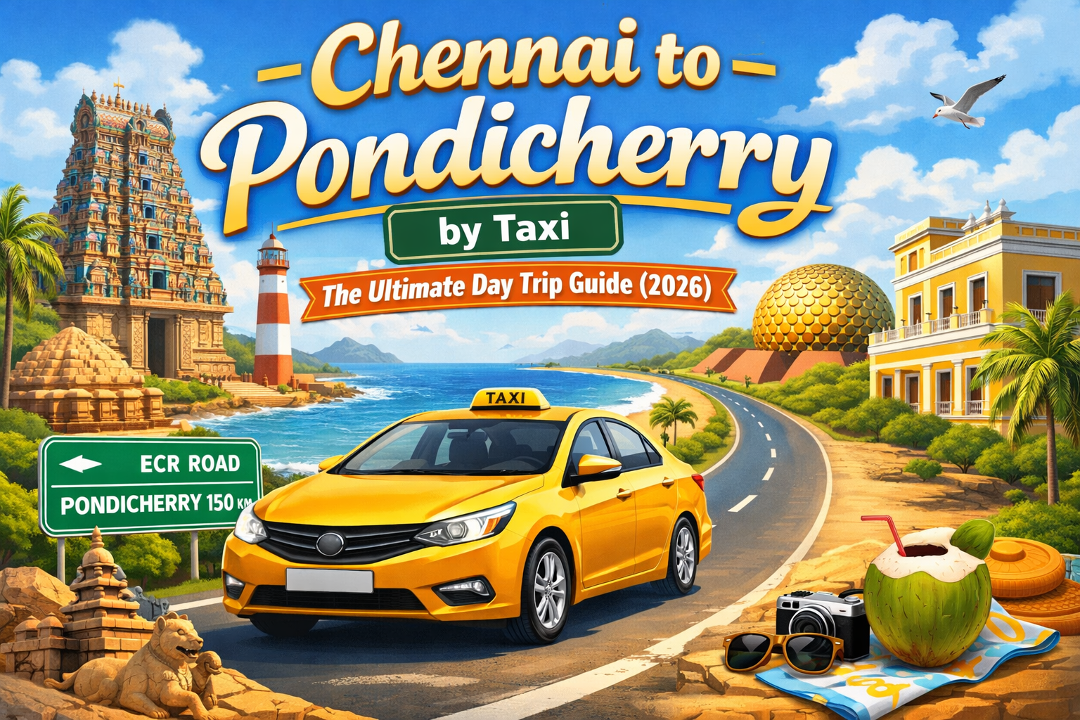Chennai to Pondicherry by Taxi – The Ultimate Day Trip Guide (2026)